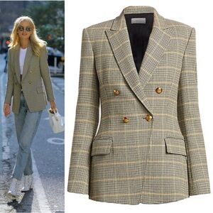 A.L.C. Sedgwick II Double Breasted Plaid Check Houndstooth Blazer Size 4